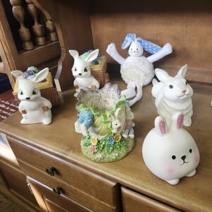 Easter Bunny Decorative Figurine Lot